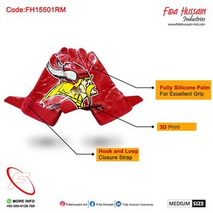 Guantes deportivos de bateo de béisbol en cuero sintético con sublimación impresa en la parte posterior en color rojo Guantes de entretenimiento transpirables - Product Image 2