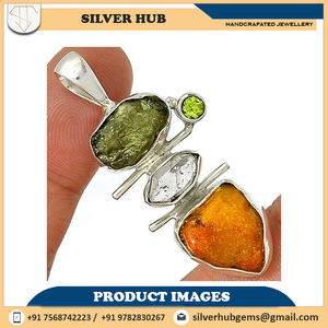 Incroyable bijoux pendentif brut ambre en argent Sterling 925 à vendre au meilleur prix - Product Image 4