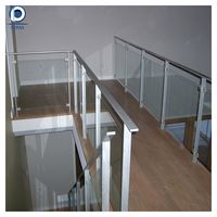 Balustrade en verre dépoli sans cadre Prima Modern en acier au carbone de haute qualité, résistante aux intempéries, pour escaliers et balcons