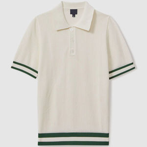 Hombres de alta calidad para Polos manga corta 100% algodón verano malla Golf ganchillo camiseta diseño personalizado venta al por mayor lona - Product Image 1