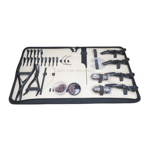 ห่วงตะขอเกี่ยวสายดึงสำหรับร้านเสริมสวยพร้อมเคสสุดหรูอุปกรณ์เสริมสำหรับต่อผมเหล็กสีแบบอเนกประสงค์ตามสั่ง - Product Image 1