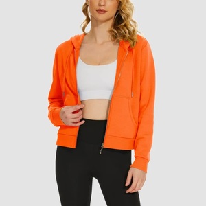 เสื้อสเวตเตอร์มีฮู้ดของผู้หญิงสไตล์ใหม่สีพื้นปักโลโก้ตามสั่ง - Product Image 4