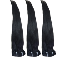Lots de Cheveux Naturels Vierges Remy Indonésiens de Luxe en Gros, Tissage Double Machine, Extensions de Cheveux Raides Noirs Naturels de Qualité Supérieure