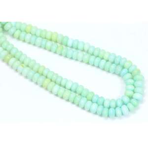 Hermosas Cuentas de Ópalo Verde Peruano en Forma de Rondelle Lisa, 6-9 mm, Cuentas de Piedra Preciosa de Ópalo Verde Peruano, Cuentas de Calidad AAA - Product Image 3