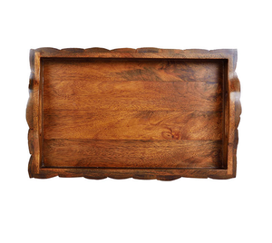 ถาดไม้เสิร์ฟพร้อมด้ามจับดีไซน์คลาสสิกถาดเสิร์ฟไม้เป็นมิตรกับสิ่งแวดล้อม - Product Image 3