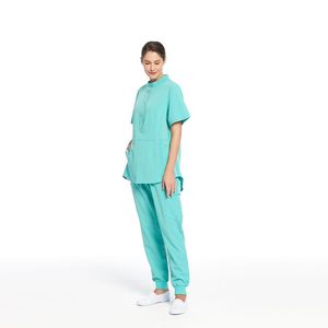 Conjuntos de Uniformes Médicos para Mujer Hechos a Medida, Uniformes de Hospital al por Mayor, Camisetas de Manga Corta y Pantalones 100% Algodón Ecológico para Adultos - Product Image 6