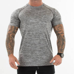 Venta al por mayor 95% poliéster 5% Spandex entrenamiento correr para hombres Fitness ejercicio atlético gimnasio camisetas de secado rápido camiseta para hombres - Product Image 3