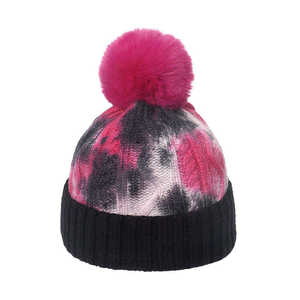 Gorro de Punto de Invierno para Niñas, con Forro de Satén de Seda Personalizado, Color Rosa, con Logotipo Bordado, de Alta Calidad - Product Image 4