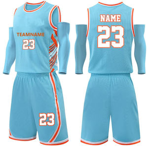 Conjuntos personalizados de camisetas de equipos de baloncesto camiseta de baloncesto de EE. UU. Conjunto de uniformes de camisetas de baloncesto térmicas reversibles de malla para adultos y jóvenes - Product Image 1