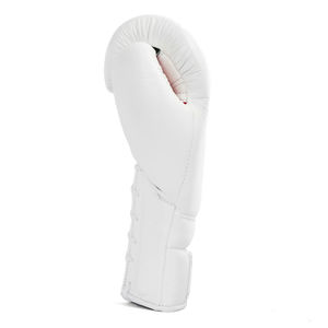 Vente en gros Gants de boxe professionnels OEM Gants de boxe MS en cuir PU-Dentelle blanche et rouge - Product Image 3