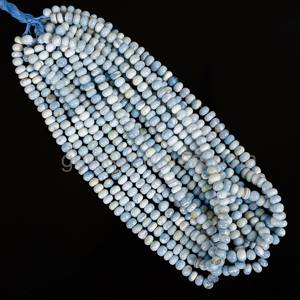 Cuentas de Rondelle lisas de ópalo azul natural para fabricación de joyas, cuentas de ópalo de caramelo Lisas para fabricación de joyas, venta al por mayor, piedras preciosas de ópalo de 16" - Product Image 4
