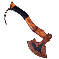 Hache en acier Damas faite à la main, style viking, manche en bois, outil utilitaire d'extérieur, artisanat de qualité supérieure, hache en acier Damas personnalisée