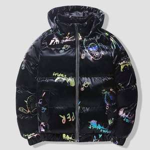 Sublimated Recycled <b>Reversible</b> Pack Able Travel Puffer <b>Jacket</b> Windbreaker Winter Lightweight Puffer <b>Jacket</b> Custom - Product Image 3