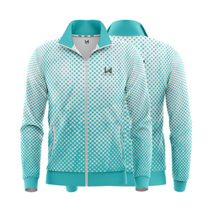 Veste à col montant en polyester 100% pour hommes personnalisée High Street Style brodé formel lâche fermeture éclair avant Patchwork Design printemps - Product Image 6