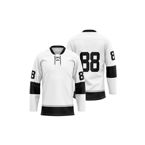 Maillots de hockey sur glace personnalisés, nouveau style, respirants, écologiques, pour adultes, sublimation personnalisée, nom d'équipe OEM, vêtements de sport 100% - Product Image 6