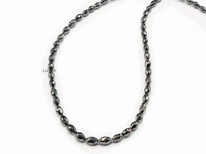 สร้อยคอเม็ดเพชรดำธรรมชาติ 4 มม. เจียระไนทรงเหลี่ยม 15 นิ้ว อัญมณีแท้ ขายส่งจำนวนมาก - Product Image 2