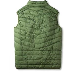Gilet matelassé avec logo personnalisé pour hommes Gilets d'hiver rembourrés en duvet Gilet à bulles pour hommes Veste en duvet sans manches pour hommes Gilet matelassé chaud OEM - Product Image 3