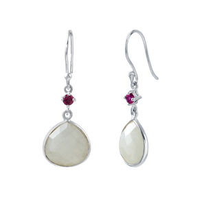 Pendientes de diseño de lujo 925 plata esterlina labradorita natural multi piedra preciosa colgante gota bisel conjunto pendiente - Product Image 4