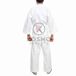 Uniforme básico de karate de artes marciales con logotipo personalizado en blanco y negro para MMA, equipos de karate, gimnasios, escuelas - Product Image 3