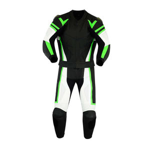 Traje de moto de cuero de vaca transpirable de alta calidad, ropa de carreras de coches de cuero genuino, conjuntos personalizables para motocicleta - Product Image 1