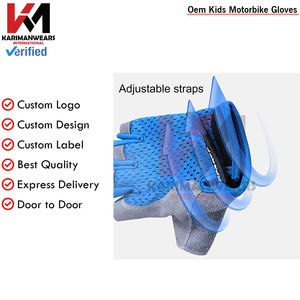 Gants de sport unisexes pour enfants, demi-doigts, respirants, antidérapants, rembourrés de gel, fermeture à boucle et crochet en cuir, pour le cyclisme, le vélo, les activités de plein air - Product Image 3