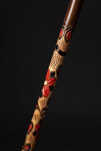 <b>POLE</b> HANDICRAFT Factory Custom Design Popular 122cm Varnished Camping Wooden Hiking <b>Pole</b> Walking Stick - Product Image 4