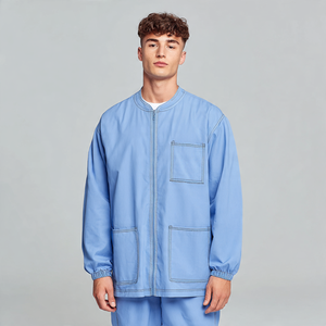 Nuevas chaquetas médicas personalizadas unisex Spandex-Material para médicos y hospitales | Chaquetas médicas de moda para uniformes médicos - Product Image 4