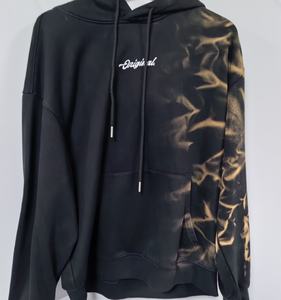 Sweat à capuche de sport en polaire Tech personnalisé pour hommes, col imprimé camouflage, tricoté en polyester et coton, style formel pour la saison de printemps - Product Image 2