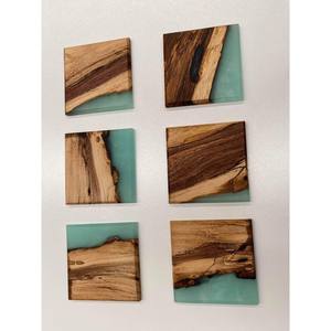 Posavasos de madera de gran oferta, posavasos de madera grabado respetuoso con el medio ambiente, posavasos para tazas de té para uso doméstico y de oficina al mejor precio - Product Image 5