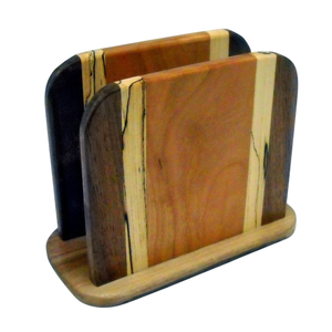 Dispensador de pañuelos de mesa estilo granja hecho a mano elegante de madera de roble para ocasiones de boda a la venta - Product Image 1