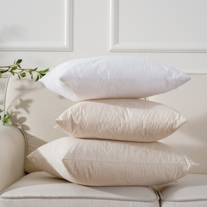 Coussins <span class=keywords><strong>d</strong></span>écoratifs en plumes blanches 18x18 pouces pour canapé, lit, lavables en machine, coussin en plumes géant, doux, Nantong - Product Image 1