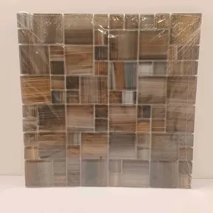 Elida Ceramica 0245414-B Hoja de azulejo de pared de vidrio de trazo de cepillo marrón nuevo para supermercado Exterior Parque Patio Dormitorio - Product Image 1