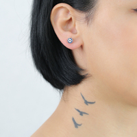 Boucles d'oreilles minimalistes turques en saphir et or rhodié, faites à la main en argent sterling 925, cadeau de mariage pour femme, bijoux d'anniversaire