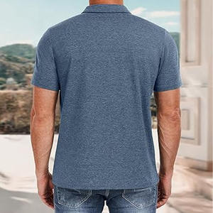 87% Nylon 13% Spandex Polo de alta calidad para hombre Golf Plain logotipo personalizado Polo de talla grande para hombre Polo por Dress Sports - Product Image 3