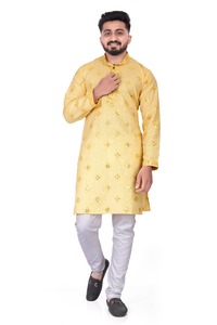 Ropa étnica con estilo de diseñador Vintage tradicional para hombre, algodón bordado Premium, sin arrugas, fiesta india, boda - Product Image 3