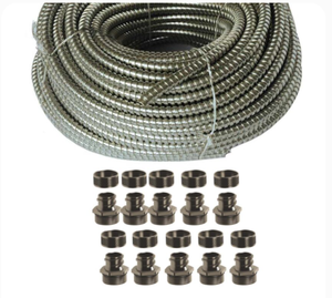 Pack d'entrepreneurs de conduites et raccords rigides en PVC de 1/4 po pour applications électriques et plomberie étanches et résistantes au feu - Product Image 1