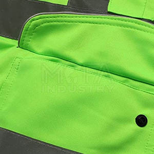 Gilets de sécurité durables et légers avec bandes réfléchissantes parfaits pour la construction, les travaux routiers et la sécurité extérieure - Product Image 4