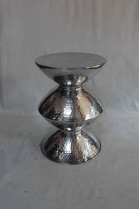 2023 personnaliser aluminium métal tabourets latéraux martelé finition pour la maison hôtel et bureau décor à la maison tabouret meubles - Product Image 5