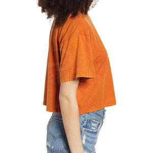 เสื้อยืดครอปท็อปผู้หญิงลำลอง ทรงสั้น ทันสมัย ใส่สบายในฤดูร้อน สไตล์แฟชั่นสตรีทลุค - Product Image 4