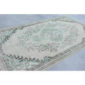 5.7x9.7 ft <b>Rug</b>, Large Turkish <b>Rug</b>, Gray <b>Abstract</b> <b>Rug</b> - Product Image 3