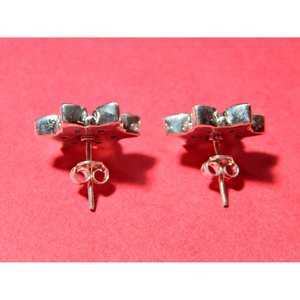 925ต่างหูพลอยโมราสีเขียวเงินสเตอร์ลิงทำด้วยมือสีเขียวเครื่องประดับสตั๊ดงานแต่งกระดุมแฟชั่น - Product Image 3
