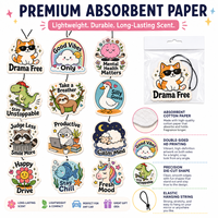 Diffuseur de parfum pour voiture en forme de dessin animé mignon, carte parfumée suspendue personnalisée, éliminateur d'odeurs longue durée pour cadeau et aromathérapie