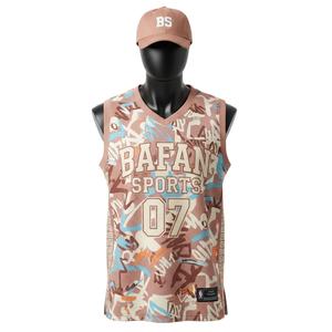 Camiseta de Baloncesto para Hombre, 180 GSM, Malla Deportiva Premium de Poliéster, Tacto Suave, Color Marrón Bronceado, Sublimación Gráfica, Logotipo Personalizado - Product Image 1