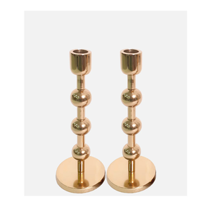 Ensemble de bougeoirs en métal de luxe avec motifs décoratifs, parfait pour une utilisation en intérieur et en extérieur, les mariages et les occasions festives - Product Image 1