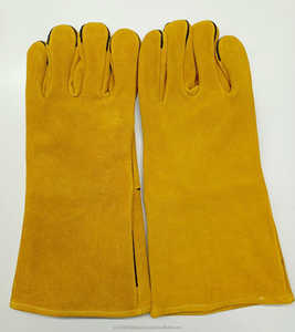 Gants en cuir de vachette rouge de qualité supérieure Gants en cuir de vachette de qualité supérieure Meilleure qualité en cuir de vachette de qualité supérieure pour le soudage Mig - Product Image 4