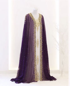 Modern Moroccan Islamic <b>Kaftan</b> for <b>Women</b> Long Floor-Length Beach Dress with Breathyable Long Sleeve ODM Supply - Product Image 2