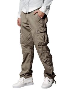 Men's Lightweight High Cotton Canvas Ripstop <b>Cargo</b> <b>Work</b> <b>Pants</b> Big Tall Construction Utility Safety Embroidered High Drawstring - Product Image 3