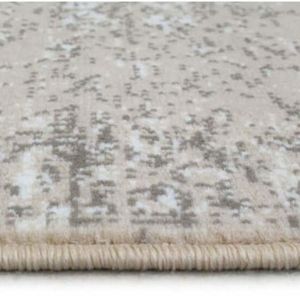 พรมลายทางสีครีมสไตล์วินเทจจาก Netline Home Maestro-Plush ผลิตด้วยเครื่องจักร สำหรับห้องนั่งเล่น รูปทรงสี่เหลี่ยมผืนผ้า เหมาะสำหรับเป็นของขวัญ - Product Image 3