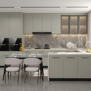 Armoires <span class=keywords><strong>de</strong></span> cuisine en bois massif laquées haute brillance sur mesure, meubles <span class=keywords><strong>de</strong></span> cuisine modernes - Product Image 4
