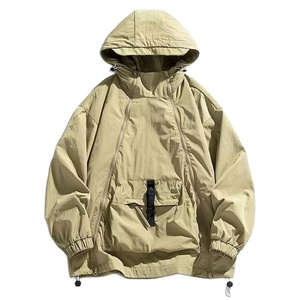 OEM Hooded <b>Winter</b> Windbreaker <b>Jacket</b> Unisex Outdoor Canvas Zipper <b>Waterproof</b> Rain Proof Stylish <b>Men's</b> <b>Jackets</b> - Product Image 4